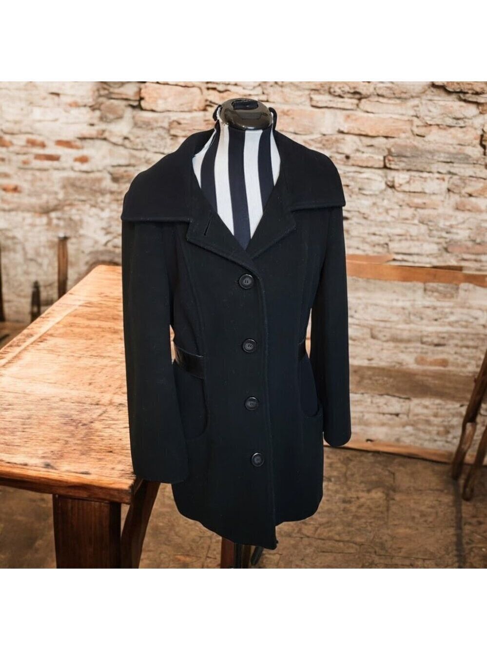 Mackage Wool & Leather Trim Coat – Size M